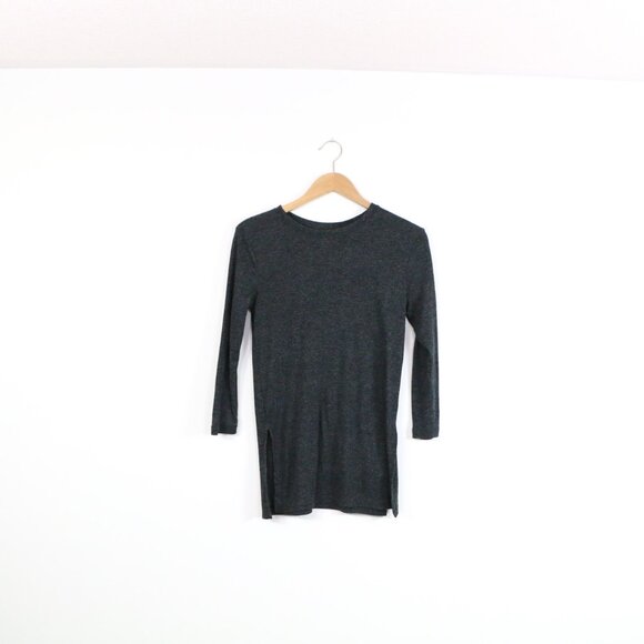 *Old Navy Tunic Grey Ribbed Long Sleeve - Picture 4 of 6